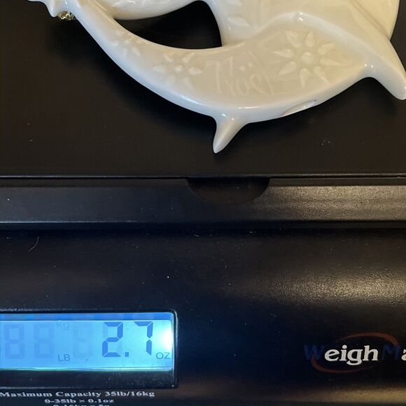 Vintage Haviland Limoges 1975 Porcelain Sparkling Angel Noel Christmas Ornament - Picture 10 of 10